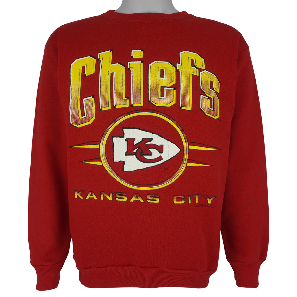 NFL (Tultex) - Kansas City Chiefs Crew Neck Sweatshirt 1993 Large Vintage Retro Football