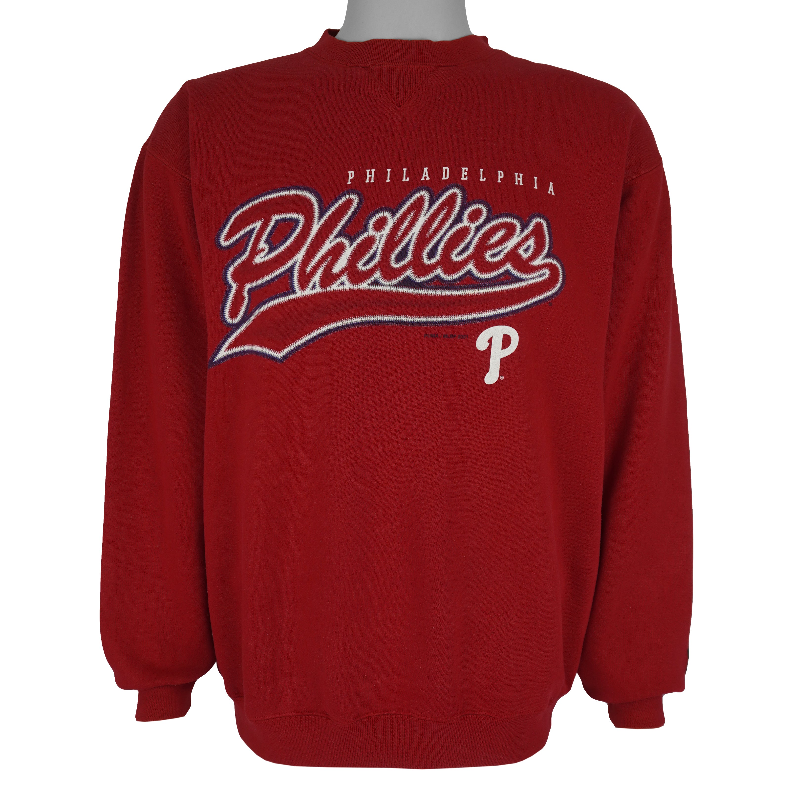 Puma - Philadelphia Phillies Crew Neck Sweatshirt 2001 Medium Vintage Retro Baseball