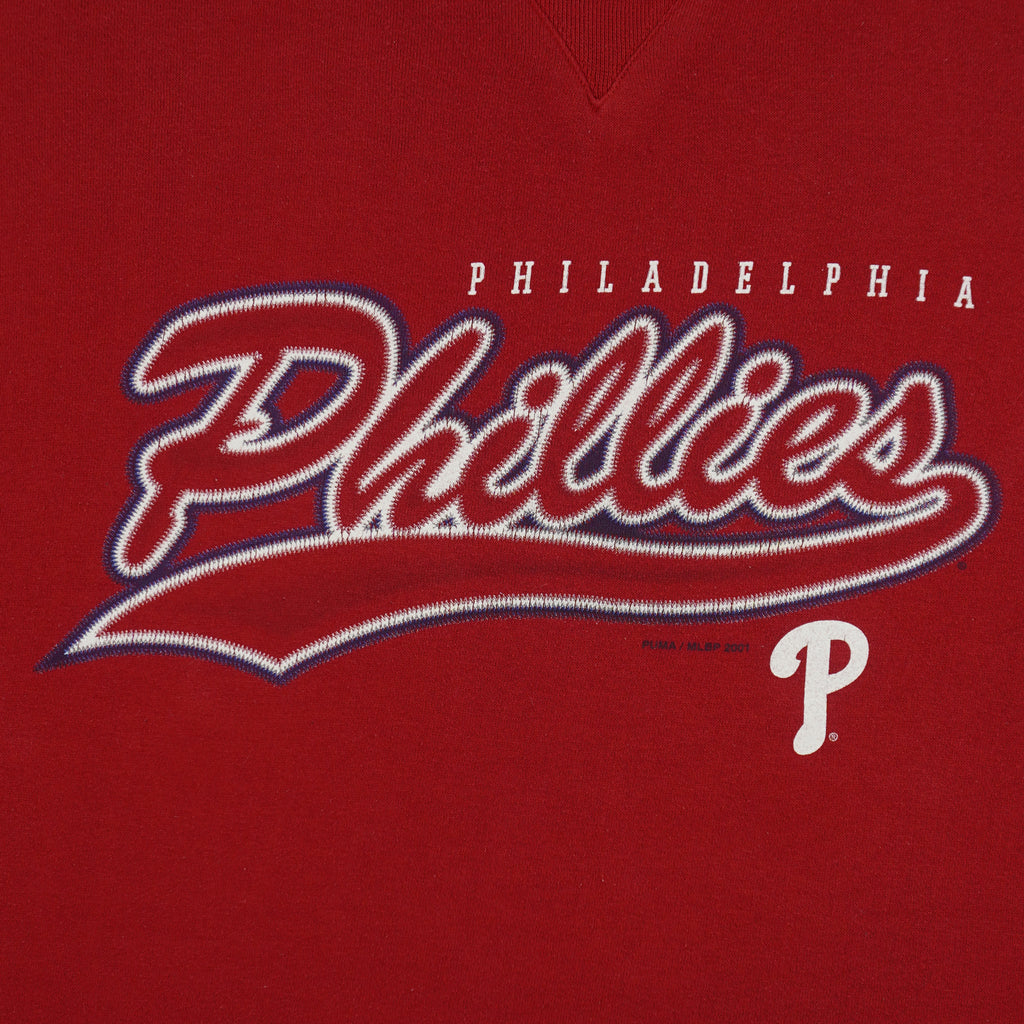 Puma - Philadelphia Phillies Crew Neck Sweatshirt 2001 Medium Vintage Retro Baseball