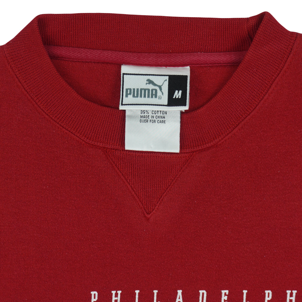 Puma - Philadelphia Phillies Crew Neck Sweatshirt 2001 Medium Vintage Retro Baseball
