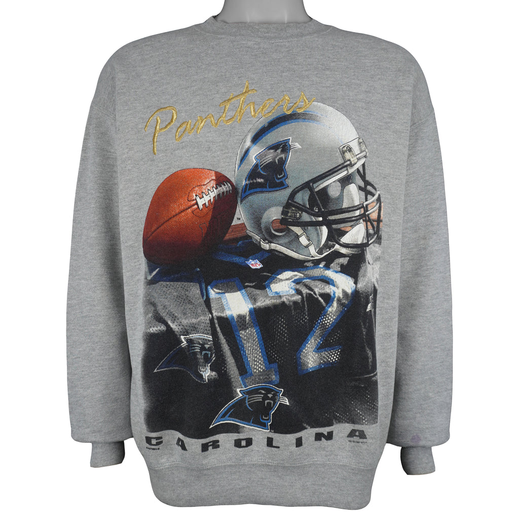 NFL (Lee) - Carolina Panthers Locker Room Crew Neck Sweatshirt 1998 Large Vintage Retro Football