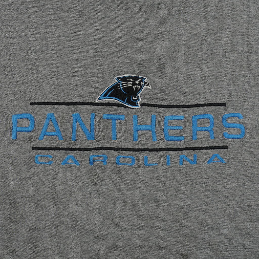 NFL (Logo Athletic) - Carolina Panthers Embroidered Crew Neck Sweatshirt 1990s Large Vintage Retro Football