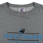 NFL (Logo Athletic) - Carolina Panthers Embroidered Crew Neck Sweatshirt 1990s Large Vintage Retro Football