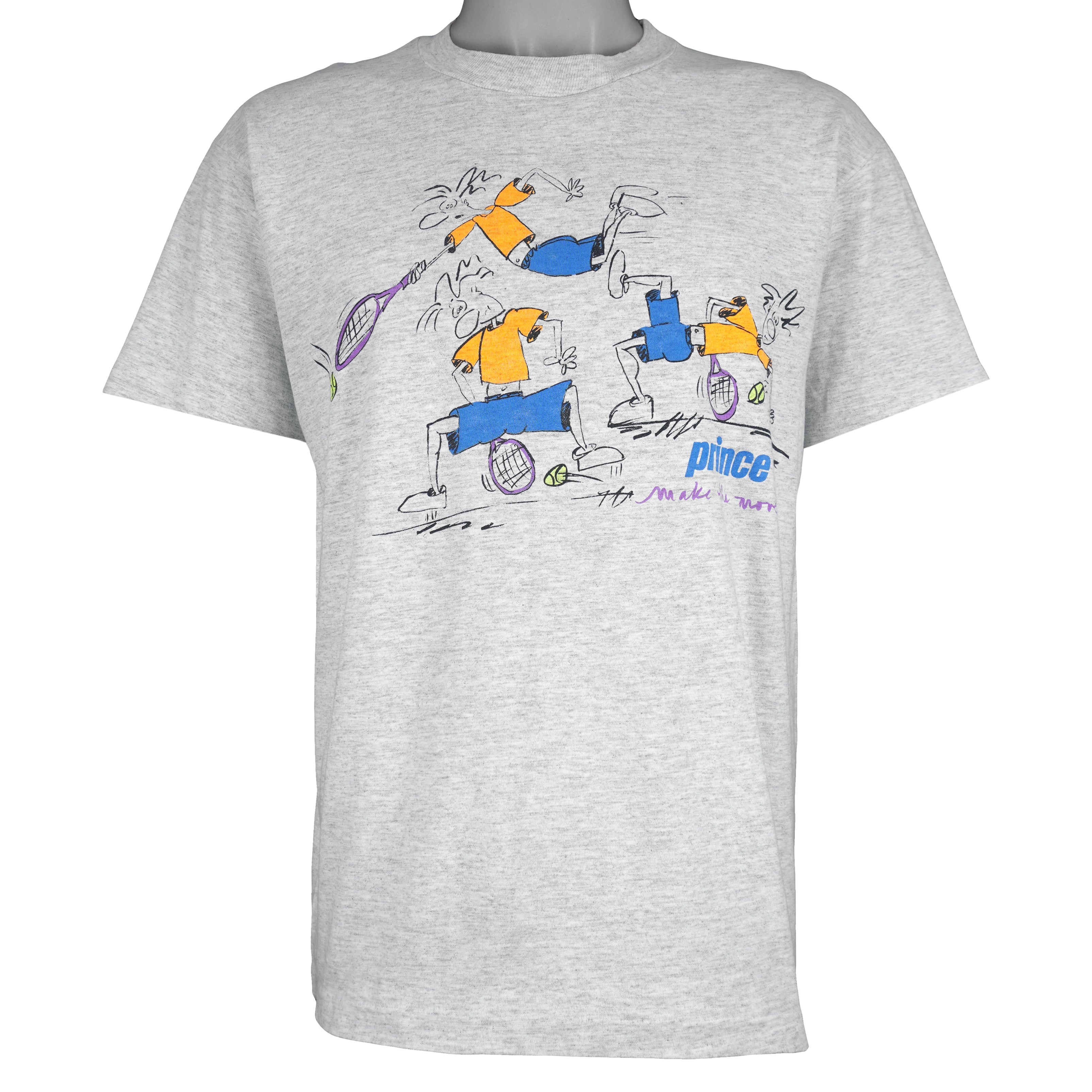 Vintage (Prince) - Make The Move Tennis Caricature T-Shirt 1990s Medium Vintage Retro