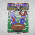 NFL (Hanes) - Chargers Vs 49ers Super Bowl XXIX T-Shirt 1995 X-Large Vintage Retro Football 