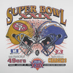 NFL (Hanes) - Chargers Vs 49ers Super Bowl XXIX Single Stitch T-Shirt 1995 X-Large Vintage Retro Football 