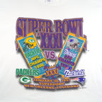 NFL (Logo 7) - Packers VS Patriots Super Bowl XXXI Tickets T-Shirt 1996 X-Large Vintage Retro Football
