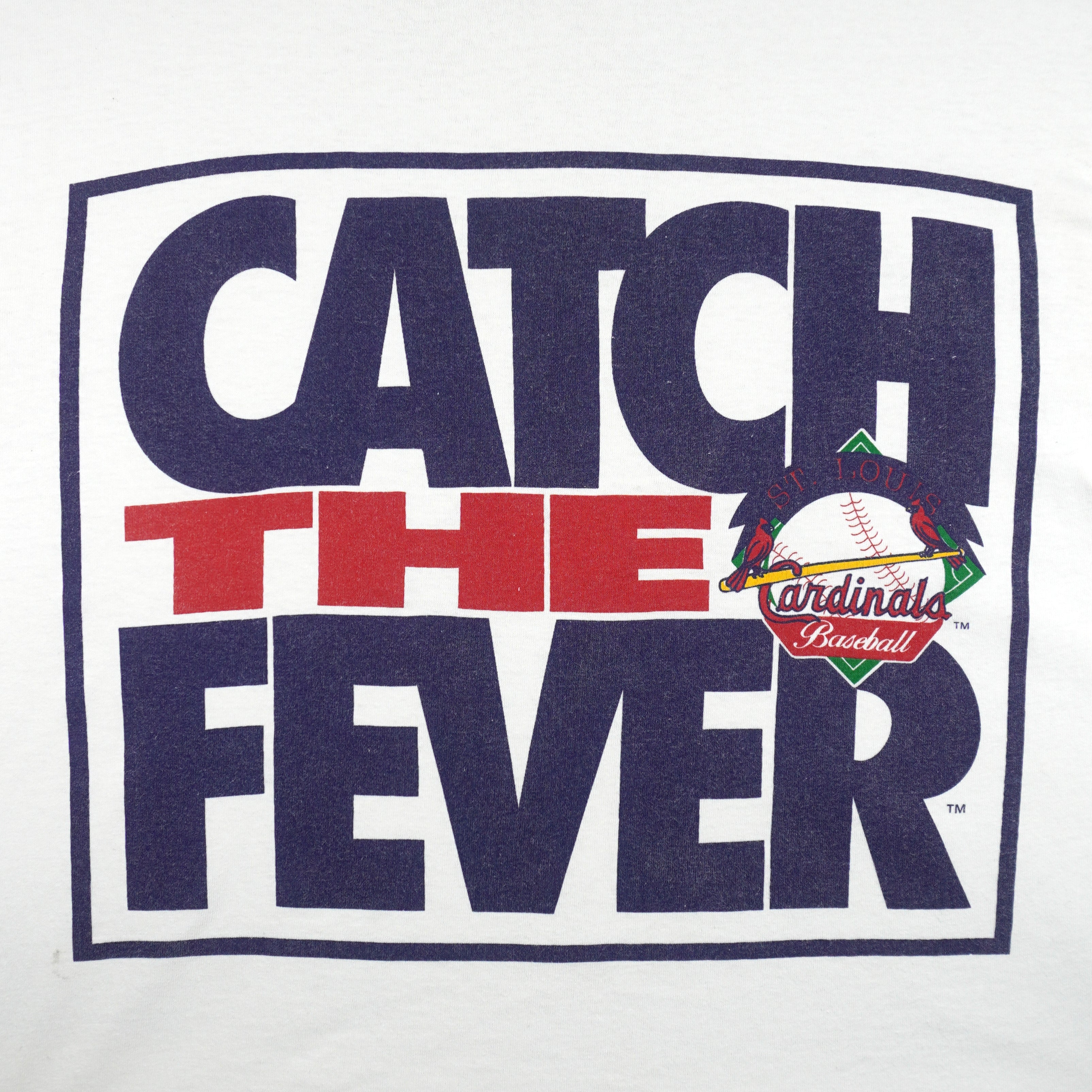MLB (The Game) - St. Louis Cardinals Catch The Fever T-Shirt 1990s Medium Vintage Retro Baseball