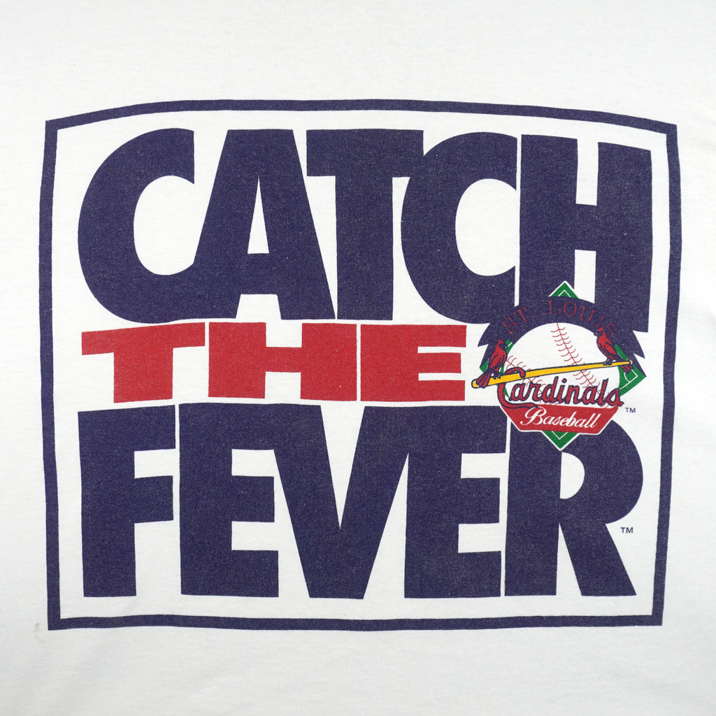 MLB (The Game) - St. Louis Cardinals Catch The Fever T-Shirt 1990s Medium Vintage Retro Baseball