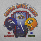 NFL - Super Bowl XXXII Packers Vs Broncos T-Shirt 1998 Medium Vintage Retro Football