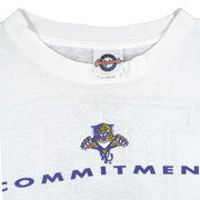 NHL (Magic Johnson) - Florida Panthers Commitment T-Shirt 1990s X-Large Vintage Retro Hockey