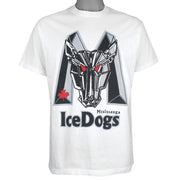 Vintage - Mississauga IceDogs Canada Hockey Team T-Shirt 1990s Large Vitage Retro Hockey