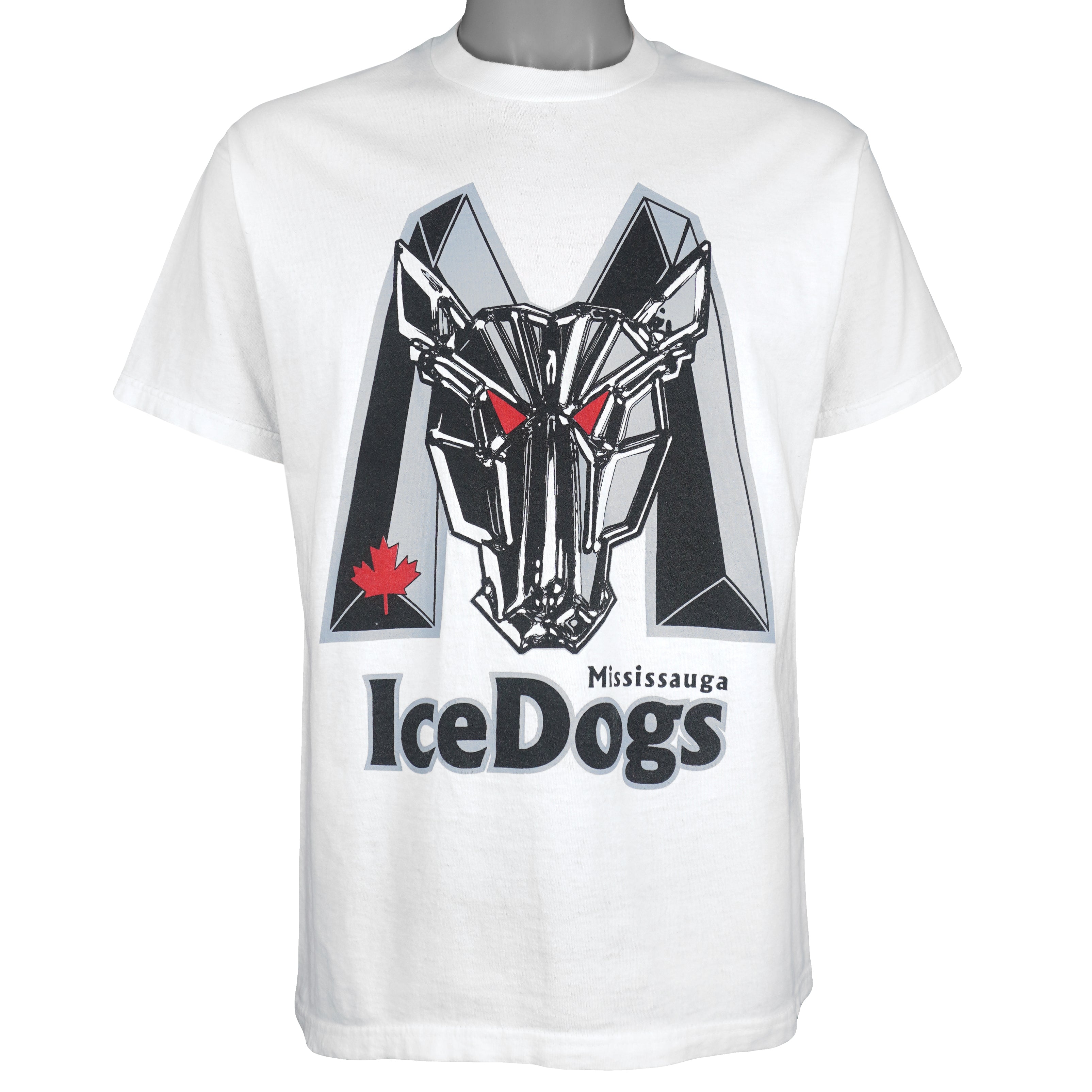 Vintage - Mississauga IceDogs Canada Hockey Team T-Shirt 1990s Large Vitage Retro Hockey