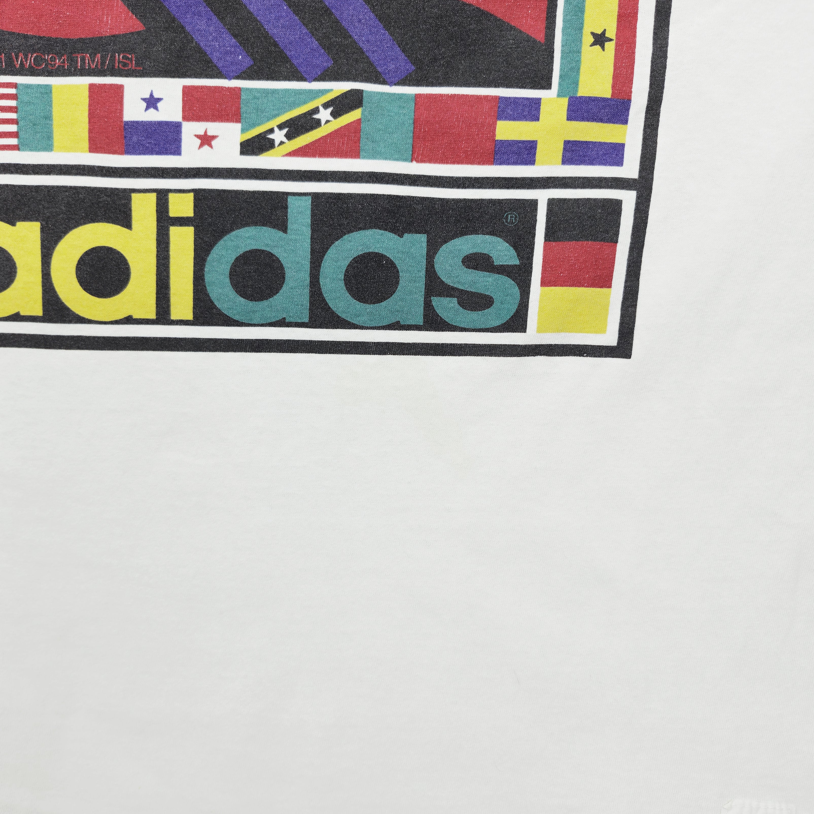Adidas - World Cup USA Soccer Single Stitch T-Shirt 1994 Large Vintage Retro