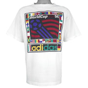 Adidas - World Cup USA Soccer Single Stitch T-Shirt 1994 Large Vintage Retro