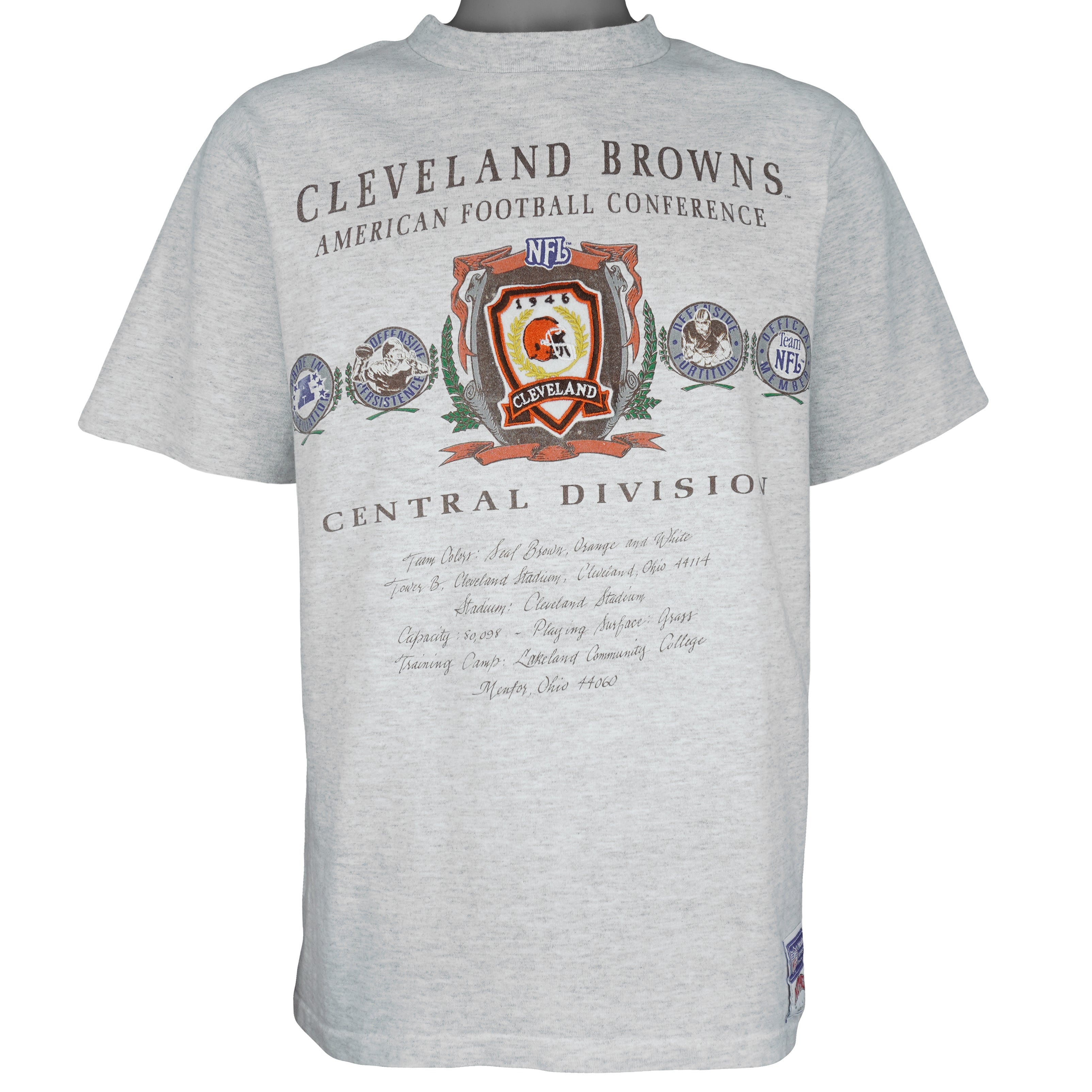 NFL (Nutmeg) - Cleveland Browns Central Division T-Shirt 1990s Large Vintage Retro Football