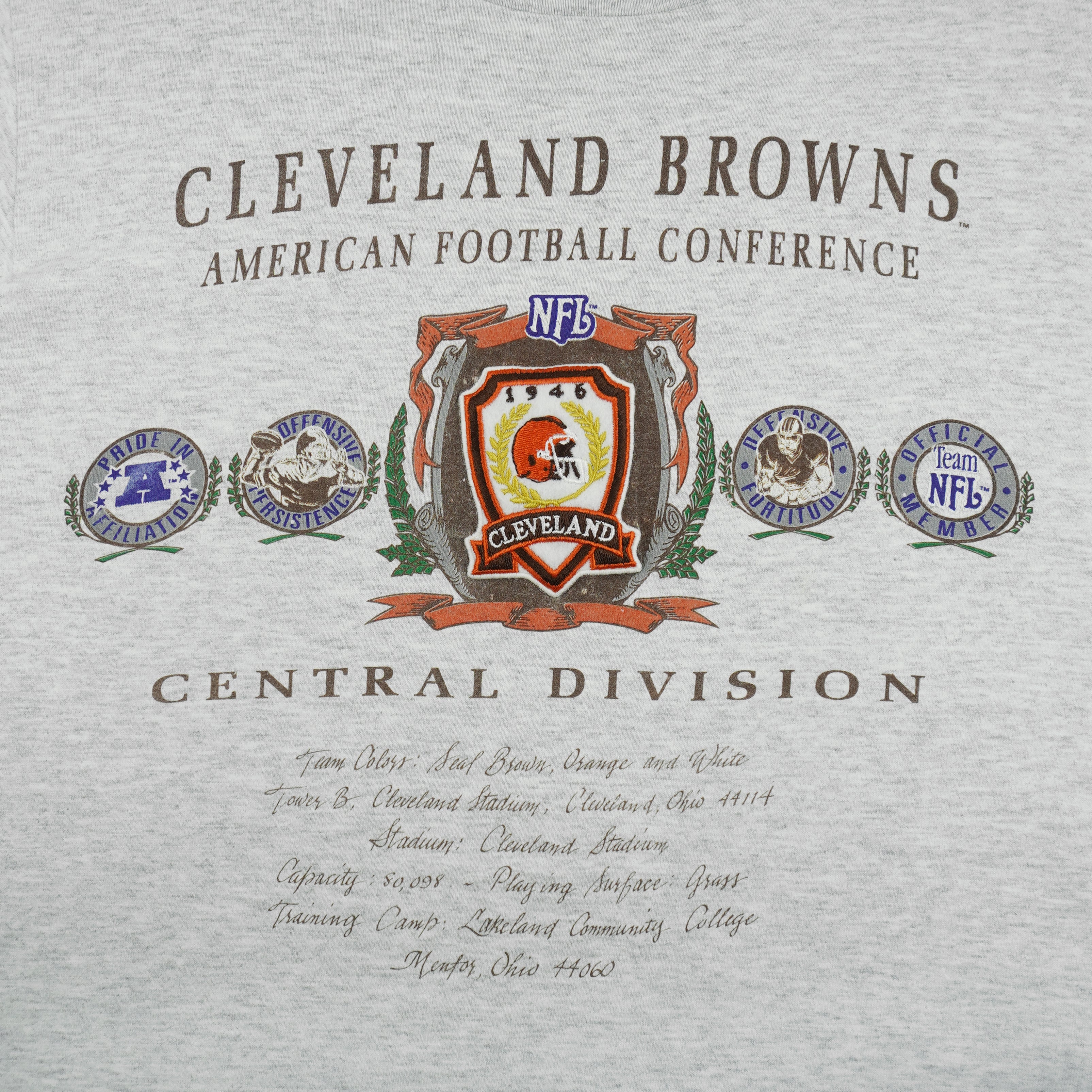 NFL (Nutmeg) - Cleveland Browns Central Division T-Shirt 1990s Large Vintage Retro Football
