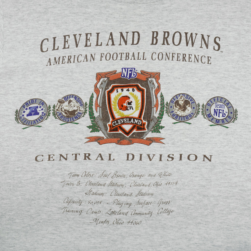 NFL (Nutmeg) - Cleveland Browns Central Division T-Shirt 1990s Large Vintage Retro Football