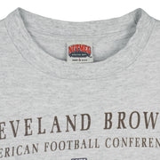 NFL (Nutmeg) - Cleveland Browns Central Division T-Shirt 1990s Large Vintage Retro Football