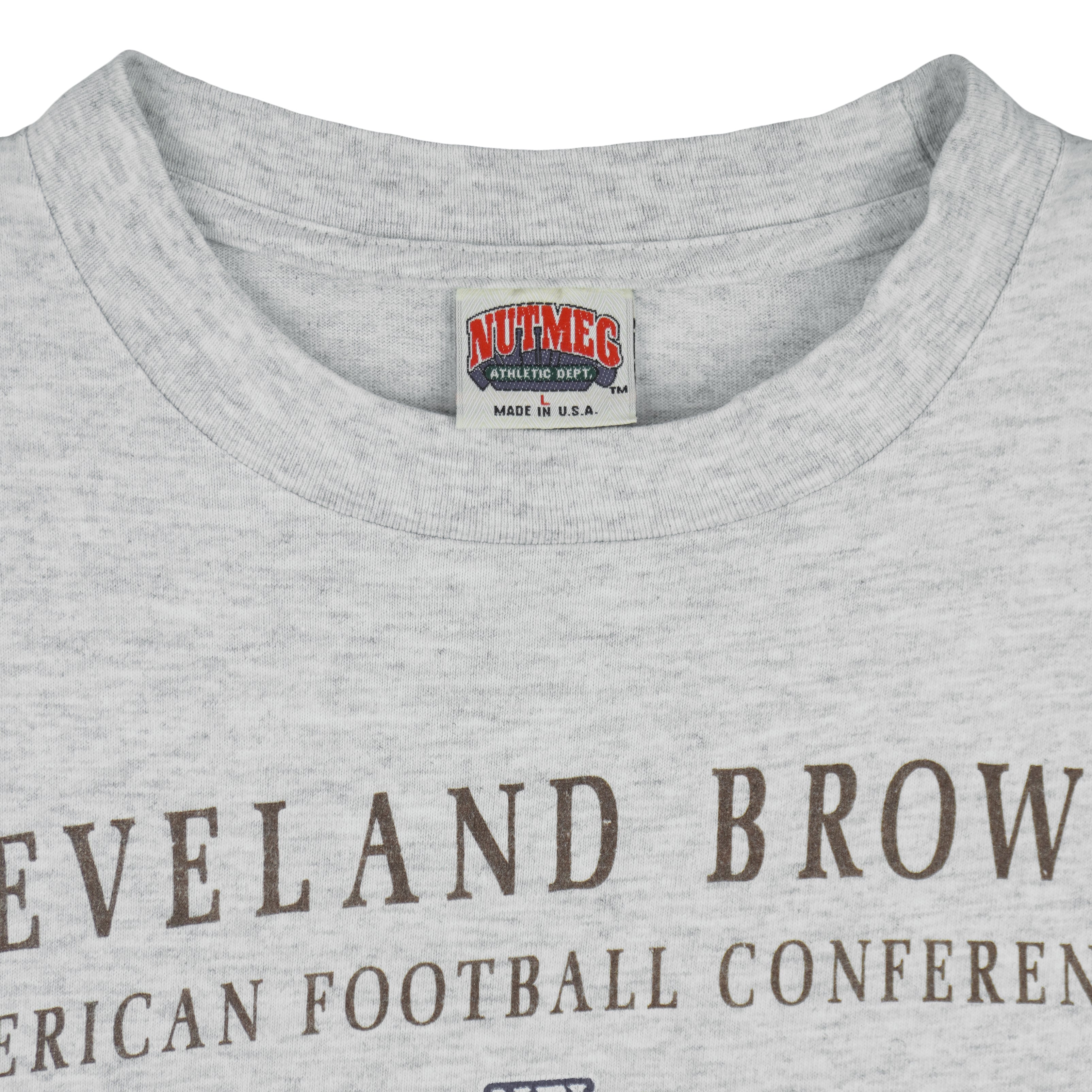 NFL (Nutmeg) - Cleveland Browns Central Division T-Shirt 1990s Large Vintage Retro Football