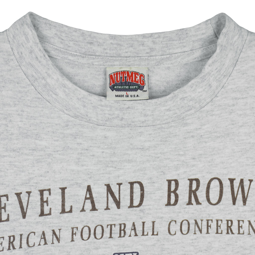 NFL (Nutmeg) - Cleveland Browns Central Division T-Shirt 1990s Large Vintage Retro Football