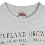 NFL (Nutmeg) - Cleveland Browns Central Division T-Shirt 1990s Large Vintage Retro Football
