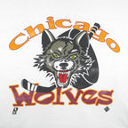 NHL (#1 Apparel) - Chicago Wolves Single Stitch T-Shirt 1990s X-Large Vintage Retro Hockey