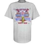NBA (Salem) - Detroit Pistons World Champs T-Shirt 1990 Large Vintage Retro Basketball