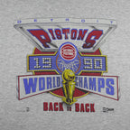 NBA (Salem) - Detroit Pistons World Champs T-Shirt 1990 Large Vintage Retro Basketball