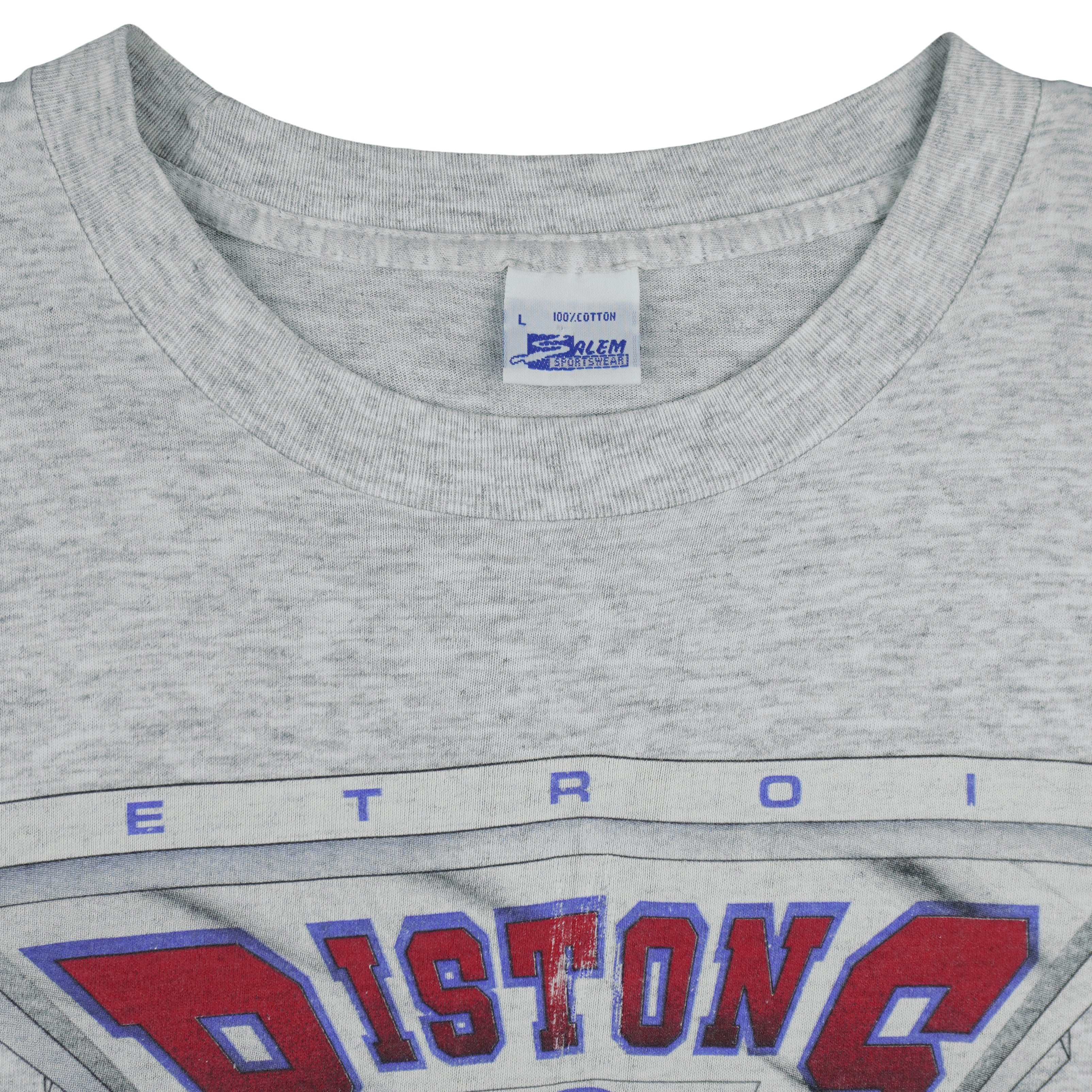 NBA (Salem) - Detroit Pistons World Champs T-Shirt 1990 Large Vintage Retro Basketball