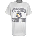 NHL (Pro Player) - Pittsburgh Penguins Big Spell-Out T-Shirt 1990s Large Vintage Retro Hockey