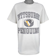 NHL (Pro Player) - Pittsburgh Penguins Big Spell-Out T-Shirt 1990s Large Vintage Retro Hockey