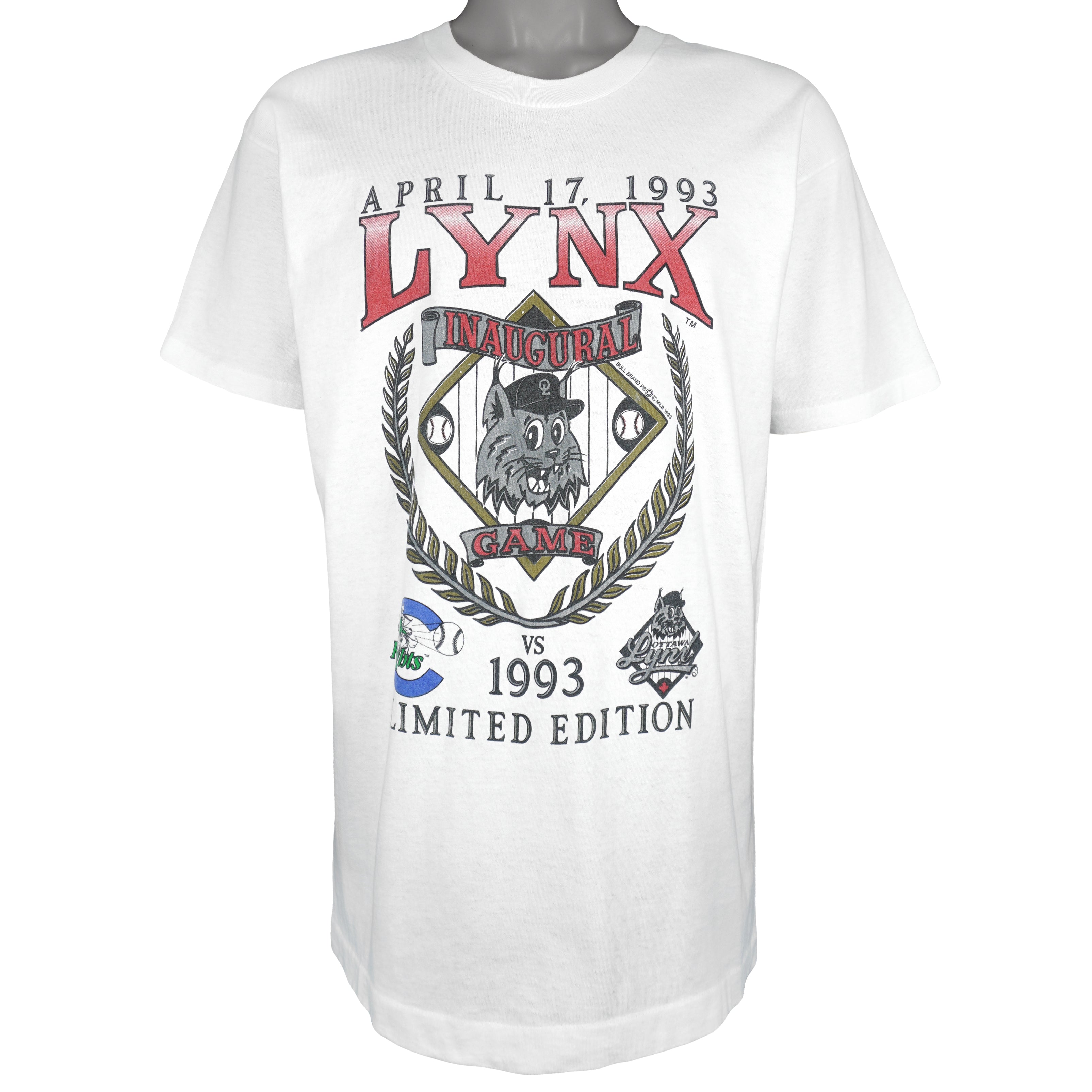Vintage - Ottawa Lynx Inaugural Game Limited Edition T-Shirt 1993 Large Vintage Retro