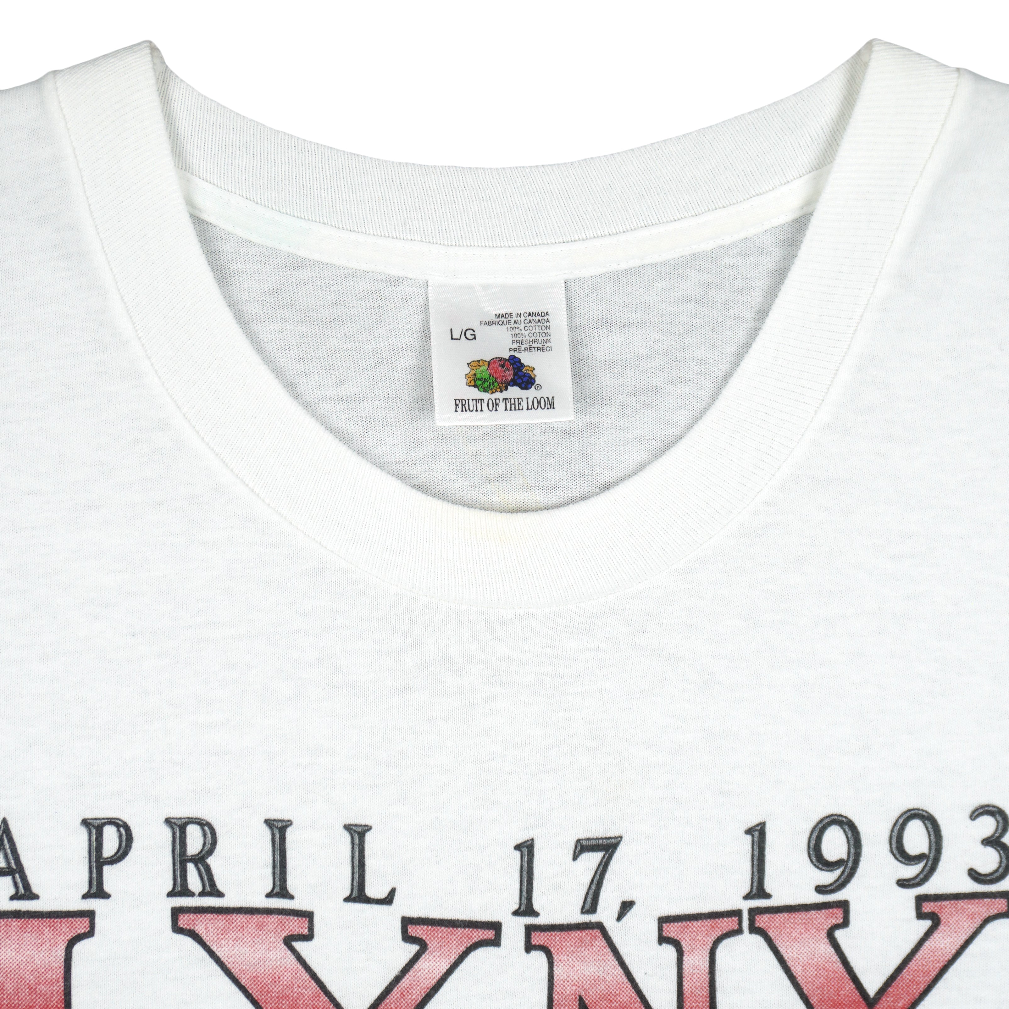 Vintage - Ottawa Lynx Inaugural Game Limited Edition T-Shirt 1993 Large Vintage Retro