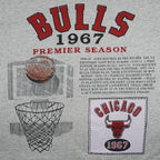 NBA (Miller) - Grey Chicago Bulls Basketball Court T-Shirt 1990s X-Large Vintage Retro Basketball