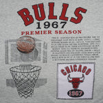 NBA (Miller) - Grey Chicago Bulls Basketball Court T-Shirt 1990s X-Large Vintage Retro Basketball