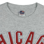 NBA (Miller) - Grey Chicago Bulls Basketball Court T-Shirt 1990s X-Large Vintage Retro Basketball