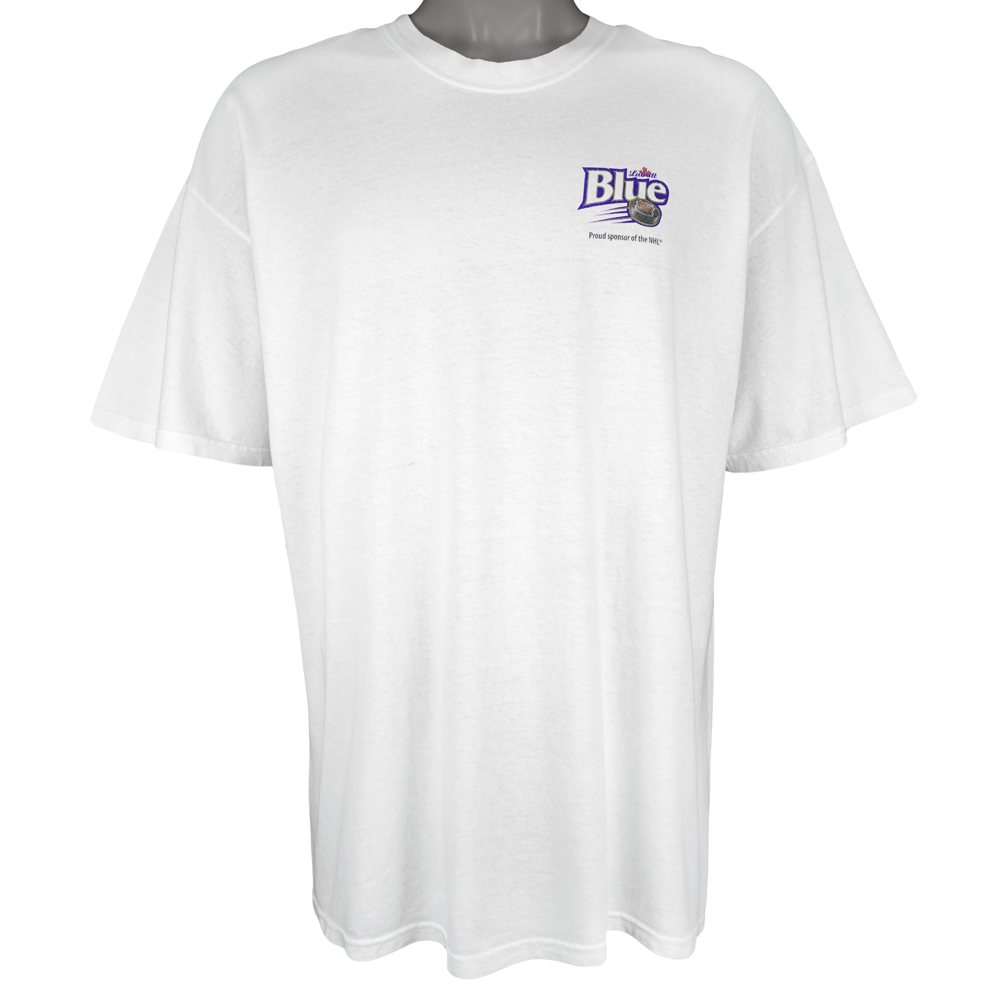 NHL (Hanes) - Labatt Blue Sponsor Western Conference Team T-Shirt 2001 X-Large Vintage Retro Hockey