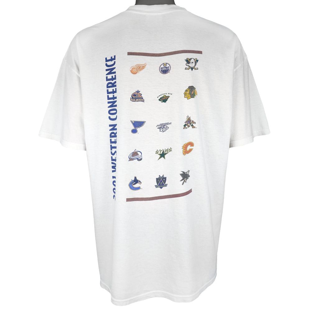 NHL (Hanes) - Labatt Blue Sponsor Western Conference Team T-Shirt 2001 X-Large Vintage Retro Hockey