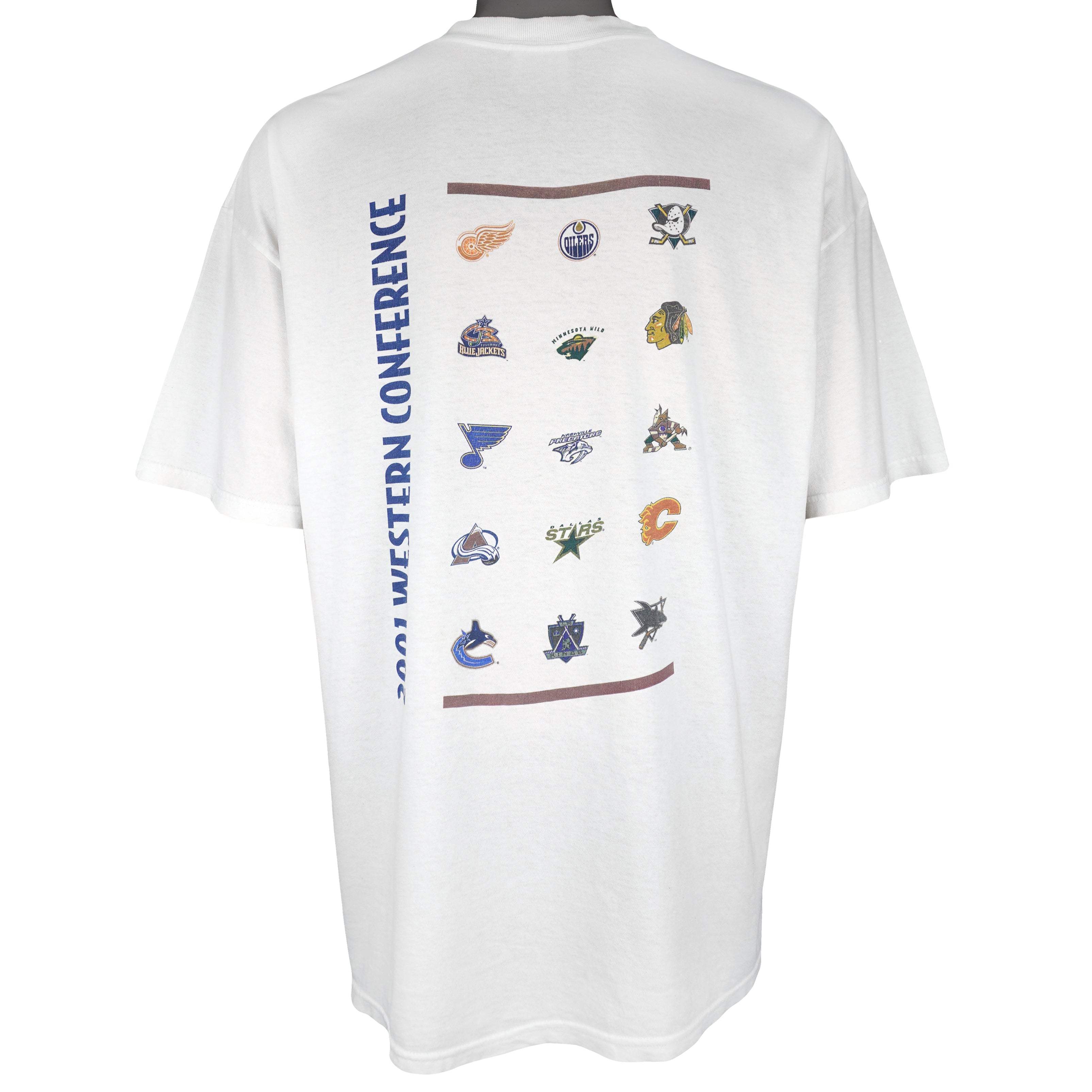 NHL (Hanes) - Labatt Blue Sponsor Western Conference Team T-Shirt 2001 X-Large Vintage Retro Hockey