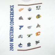 NHL (Hanes) - Labatt Blue Sponsor Western Conference Team T-Shirt 2001 X-Large Vintage Retro Hockey