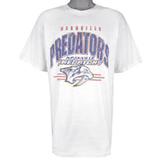 NHL (Bulletin Athletic) - Nashville Predators Spell-Out T-Shirt 1990s OSFA Vintage Retro Hockey