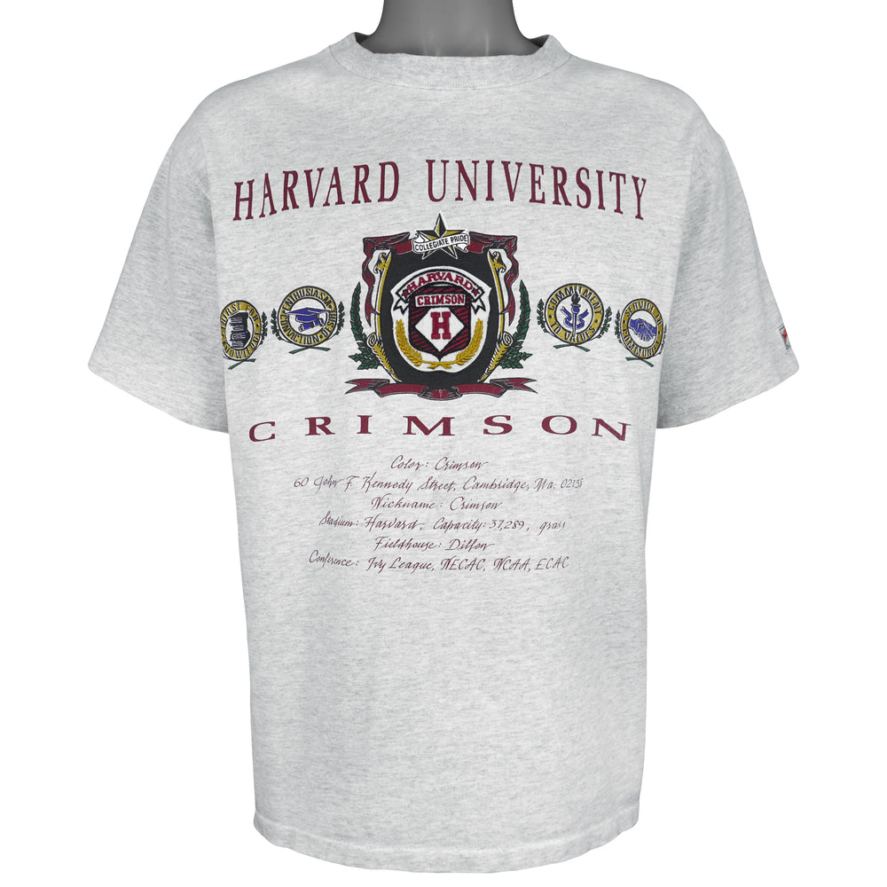 NCAA (Nutmeg) - Harvard University Crimson Collegiate Pride T-Shirt 1990s Large Vintage Retro