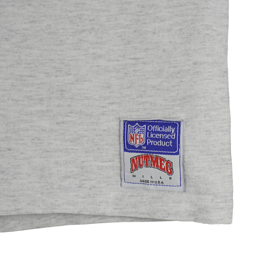 NFL (Nutmeg) - Grey Buffalo Bills Eastern Division T-Shirt 1990s Large Vintage Retro Football