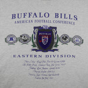 NFL (Nutmeg) - Grey Buffalo Bills Eastern Division T-Shirt 1990s Large Vintage Retro Football