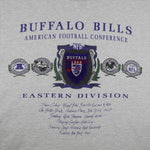 NFL (Nutmeg) - Grey Buffalo Bills Eastern Division T-Shirt 1990s Large Vintage Retro Football