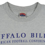NFL (Nutmeg) - Grey Buffalo Bills Eastern Division T-Shirt 1990s Large Vintage Retro Football