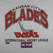 Vintage IHL (Logo Athletic) - Kansas City Blades T-Shirt 1990s Medium in gray