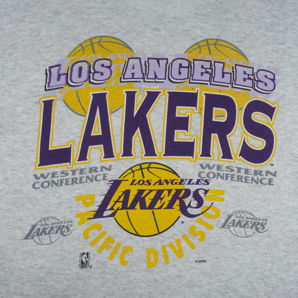 NBA (Lee) - Los Angeles Lakers Western Conference Sweatshirt 1990s Medium Vintage Retro Basketball