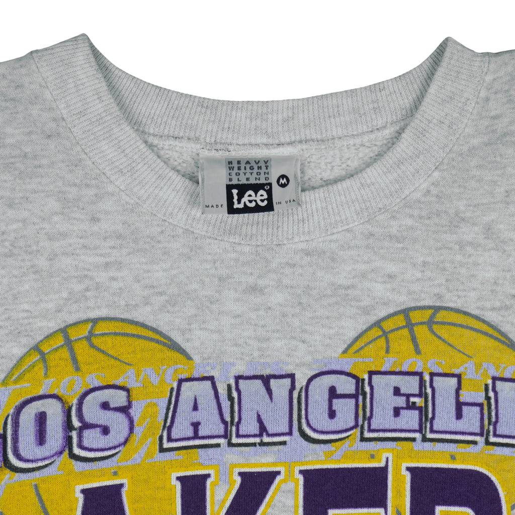 NBA (Lee) - Los Angeles Lakers Western Conference Sweatshirt 1990s Medium Vintage Retro Basketball